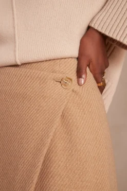 Maison 123 Jupes Longues Et Midi|Jupes En Maille>Jupe ELONA CAMEL CLAIR