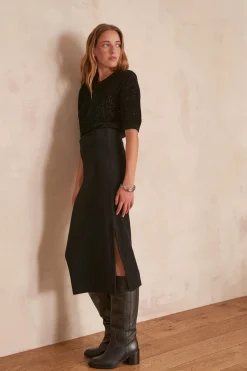 Maison 123 Jupes Longues Et Midi|Jupes Noires>Jupe EMILIE NOIR