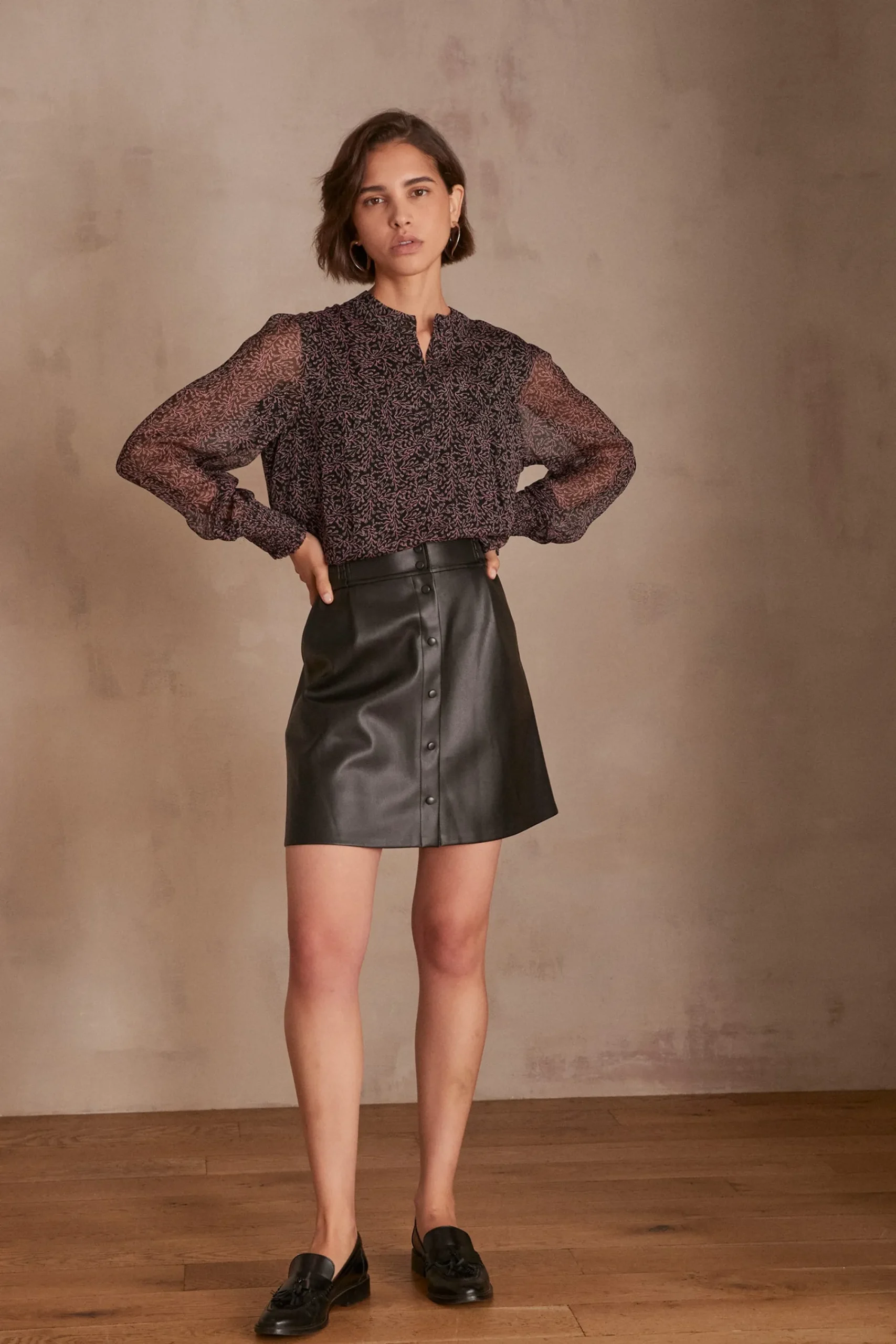 Maison 123 Jupes Longues Et Midi|Jupes Noires>Jupe EVY NOIR