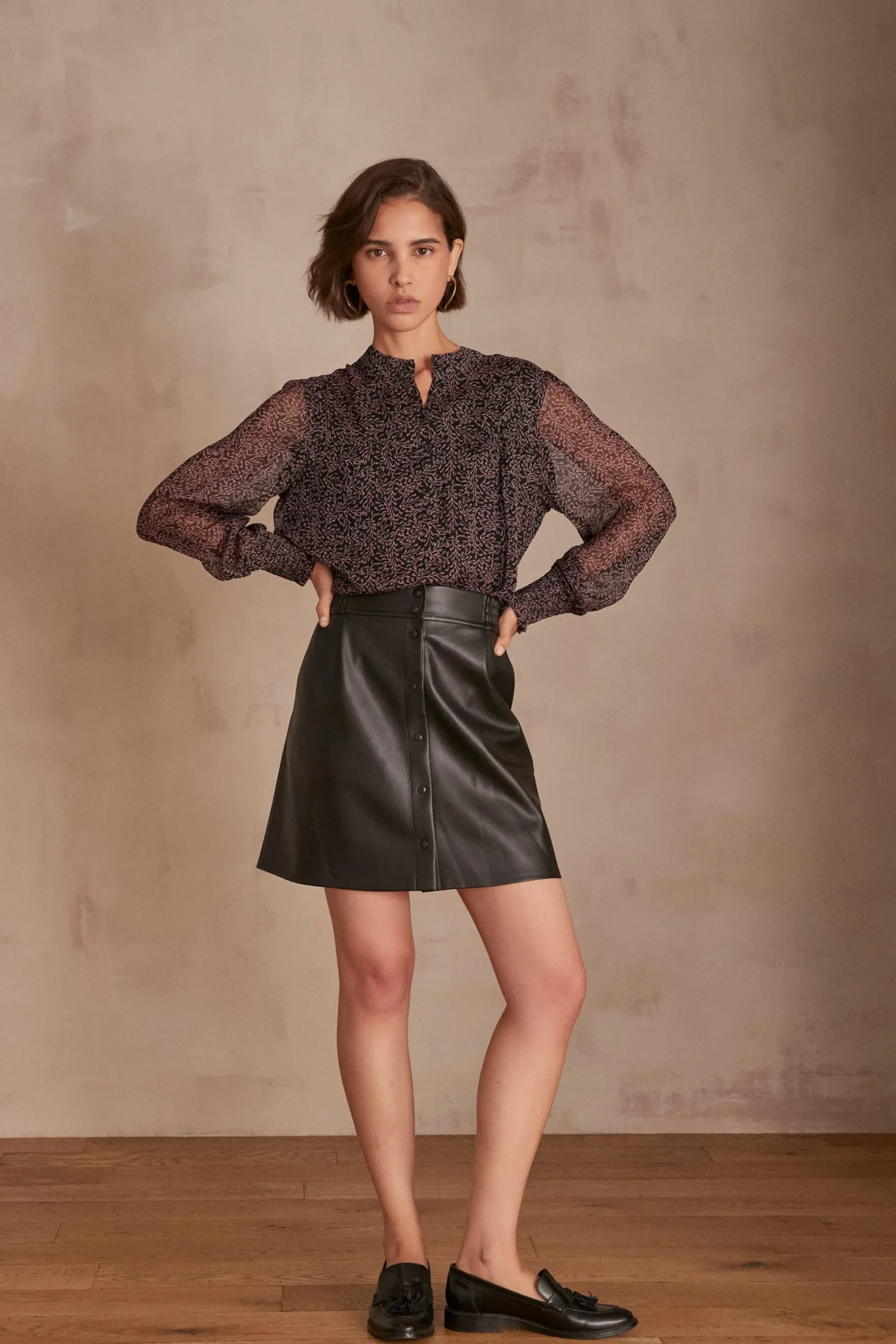 Maison 123 Jupes Longues Et Midi|Jupes Noires>Jupe EVY NOIR
