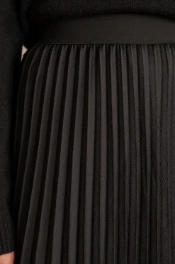Maison 123 Jupes Longues Et Midi|Jupes Noires>Jupe plissée ESTHER NOIR