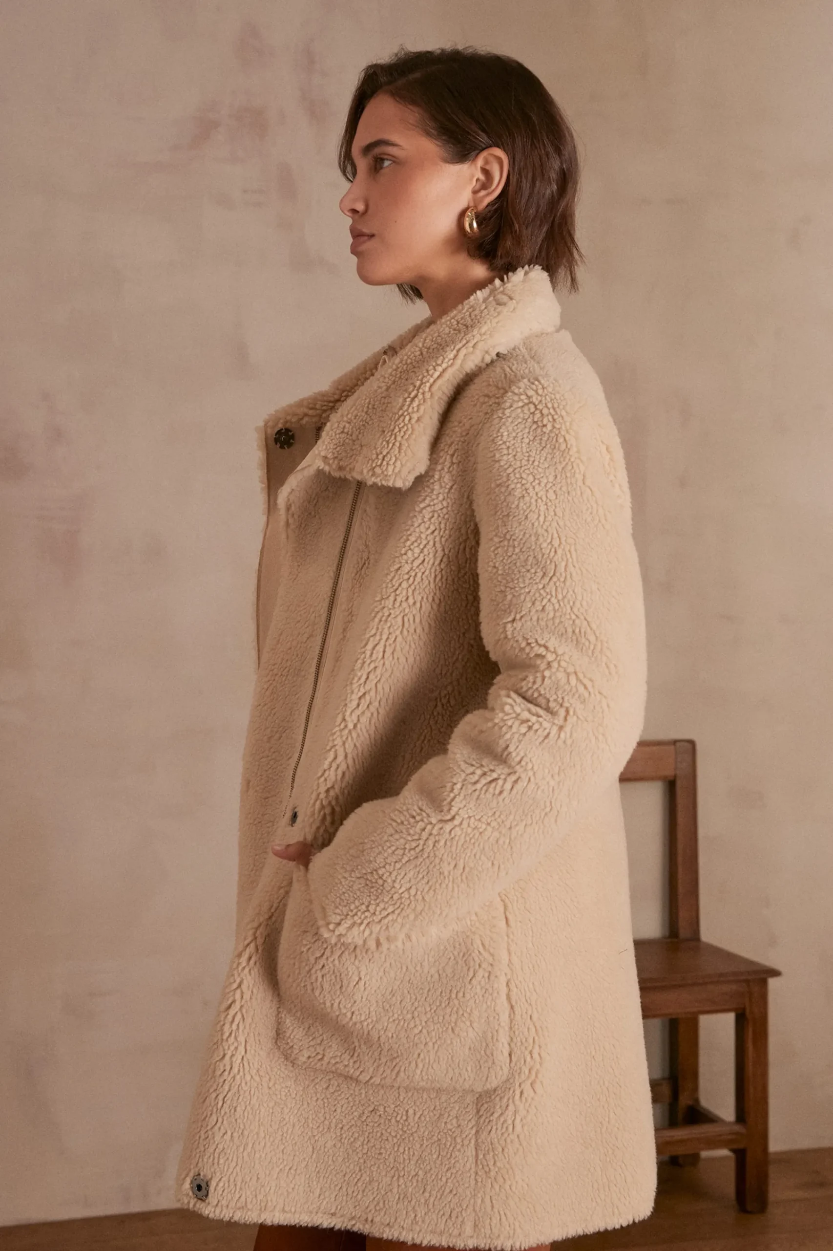 Maison 123 Manteaux Longs>Manteau AGATHE NATUREL