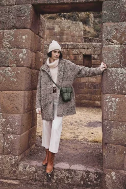 Maison 123 Manteaux Longs|Manteaux En Laine>Manteau ARMANCE TAUPE CLAIR