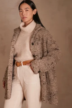 Maison 123 Manteaux Longs|Manteaux En Laine>Manteau ARMANCE TAUPE CLAIR