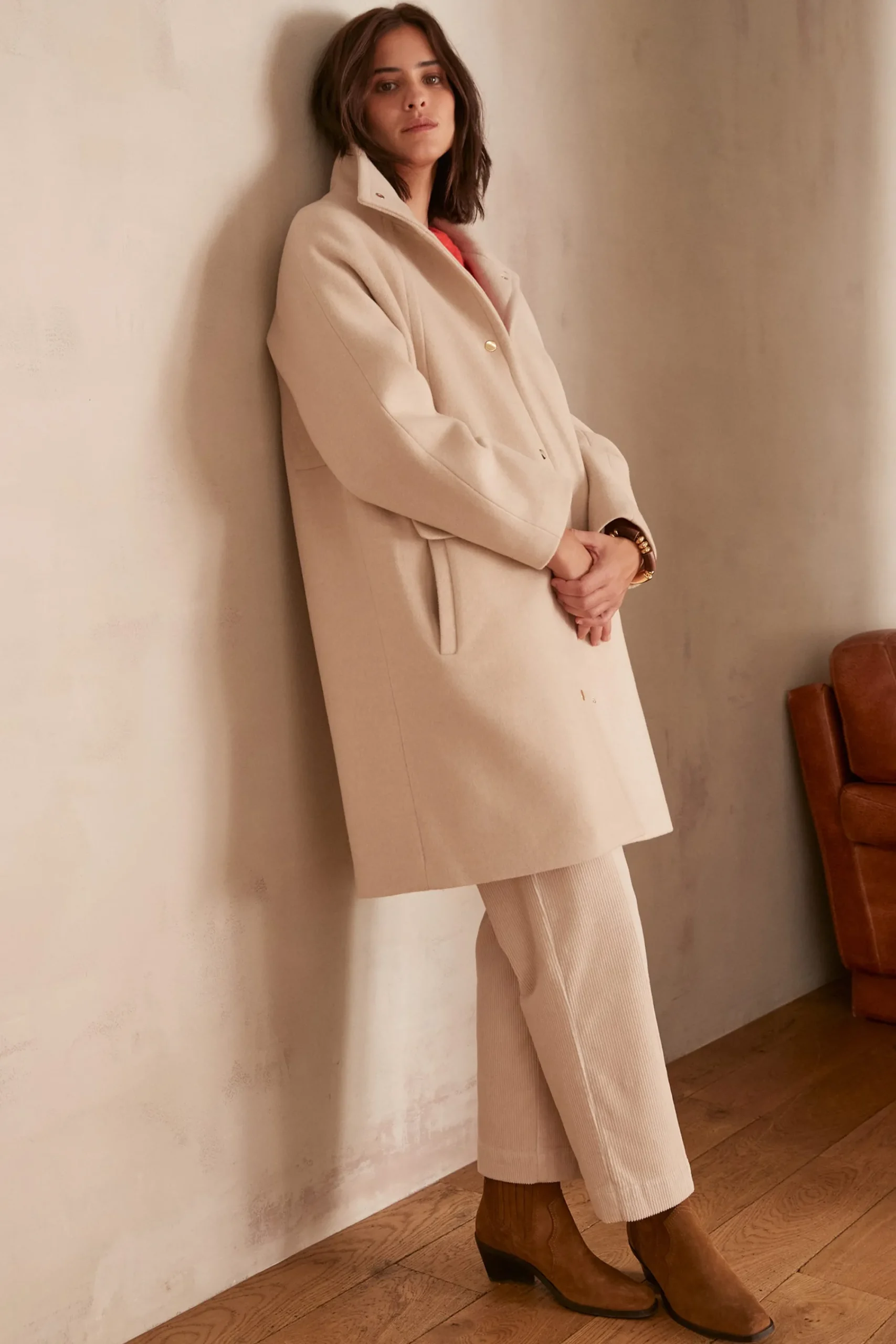 Maison 123 Manteaux Longs|Manteaux Courts>Manteau en laine ALPHA NATUREL