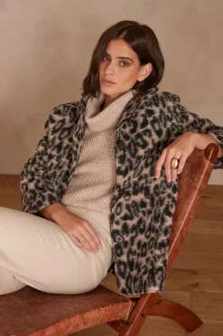 Maison 123 Manteaux Courts|Manteaux En Laine>Manteau en laine LAMIA TAUPE CLAIR