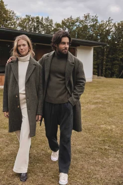 Maison 123 Manteaux Longs|Manteaux En Laine>Manteau unisexe DANY KAKI