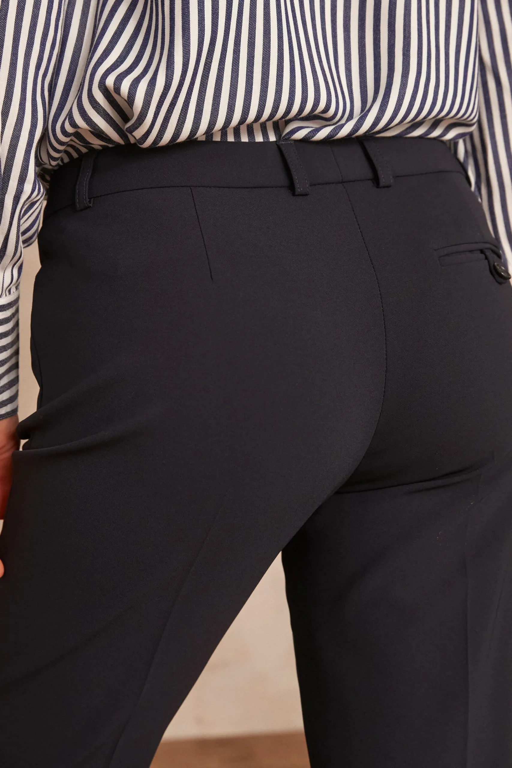 Maison 123 Pantalons De Tailleur|Tailleurs>Pantalon cigarette Valero Produit labellisé We Care mettant en avant l'utilisation de matières plus responsables et la valorisation de la production locale MARINE