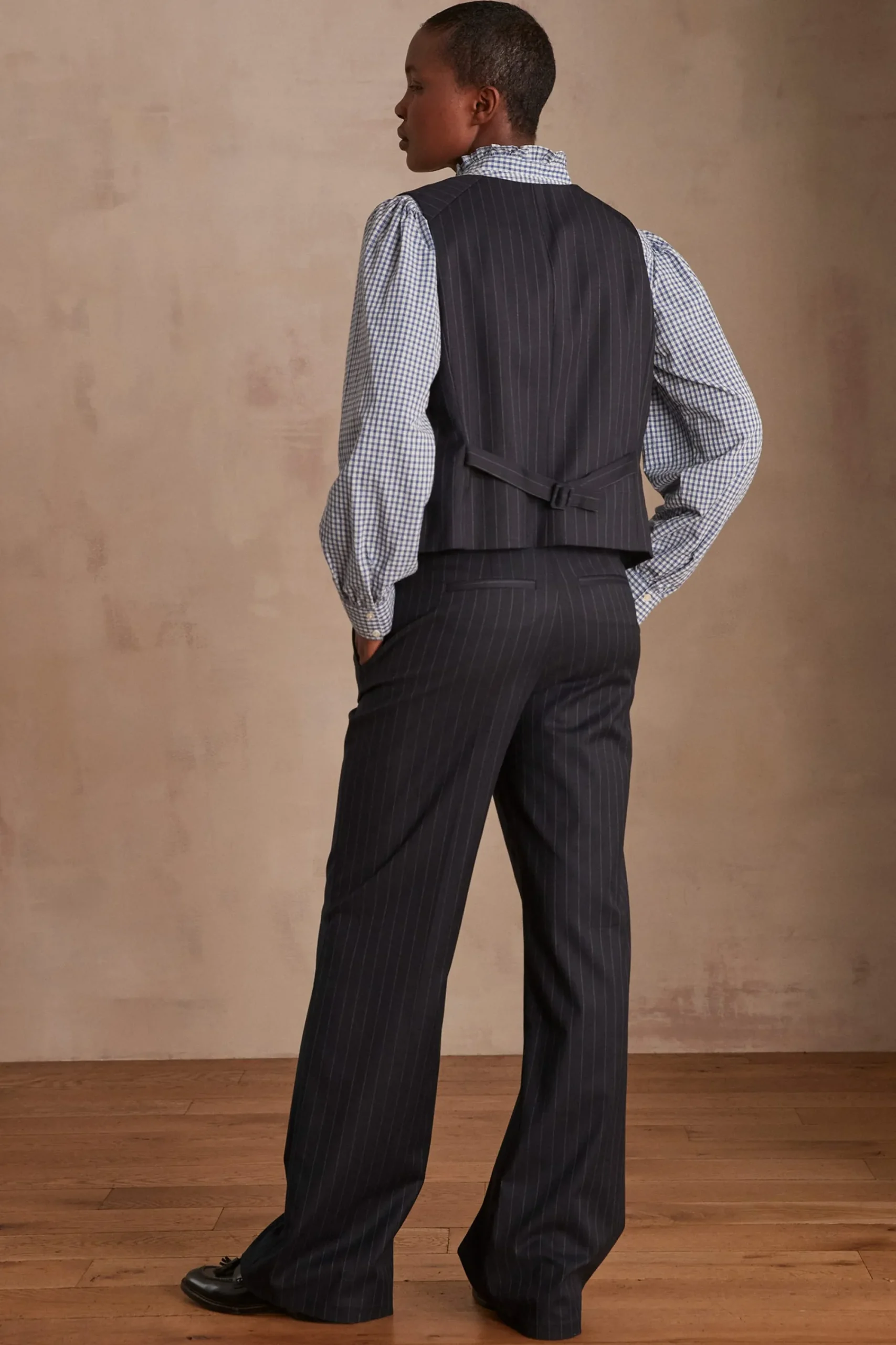 Maison 123 Pantalons De Tailleur|Pantalons Fluides>Pantalon de tailleur large LAYLA MARINE
