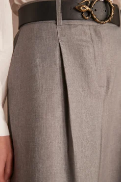 Maison 123 Pantalons Fluides|Pantalons Larges>Pantalon de tailleur large FLAUBERT GRIS SOURIS