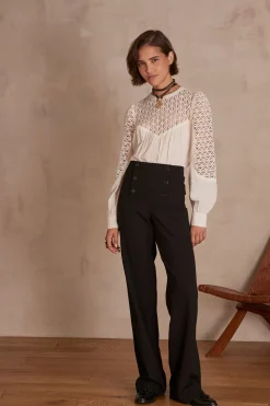 Maison 123 Pantalons De Tailleur|Pantalons Larges>Pantalon de tailleur OXAN NOIR