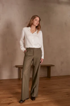 Maison 123 Pantalons Fluides|Pantalons Larges>Pantalon FERGUSON KAKI