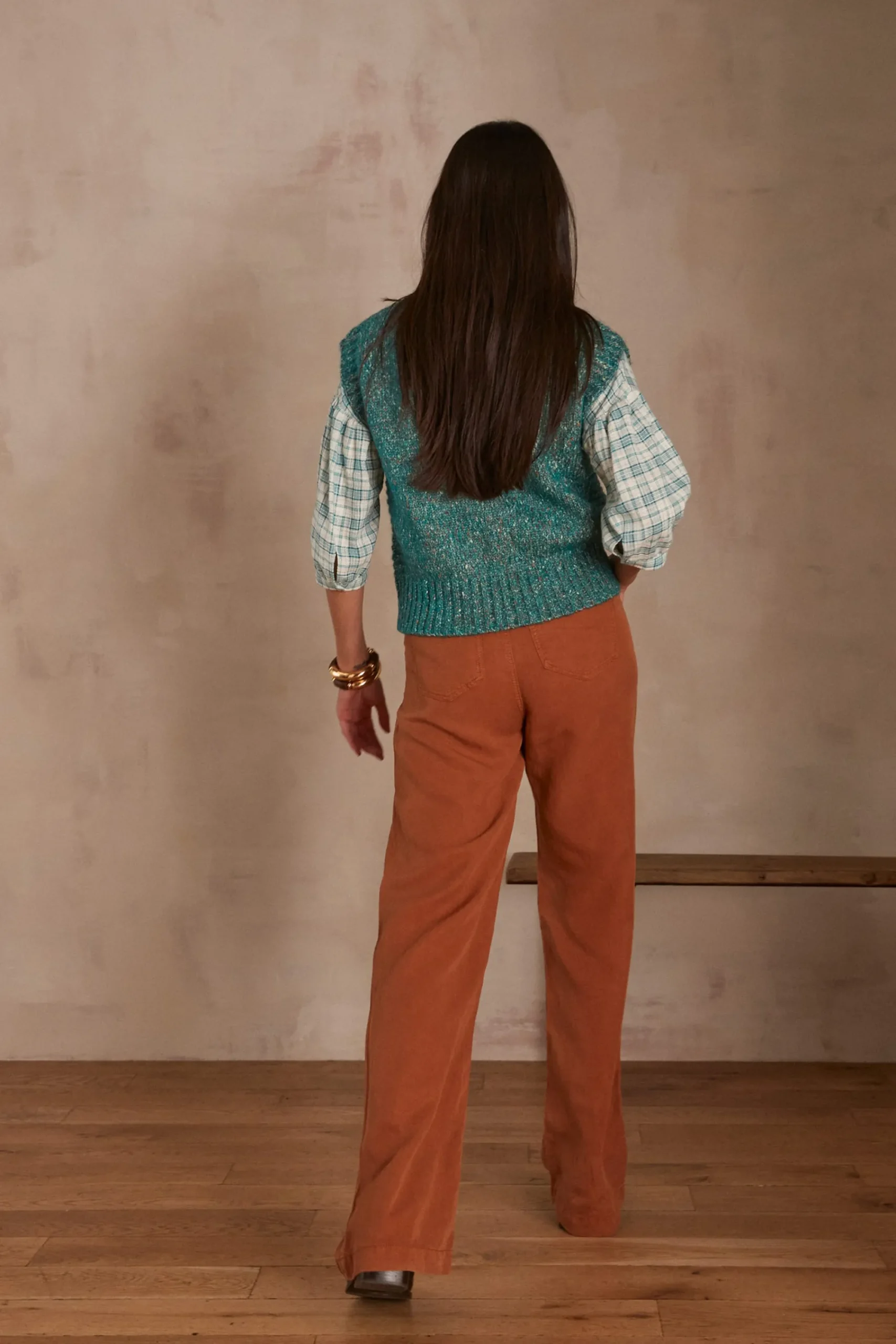 Maison 123 Pantalons Fluides>Pantalon large SANDY CARAMEL