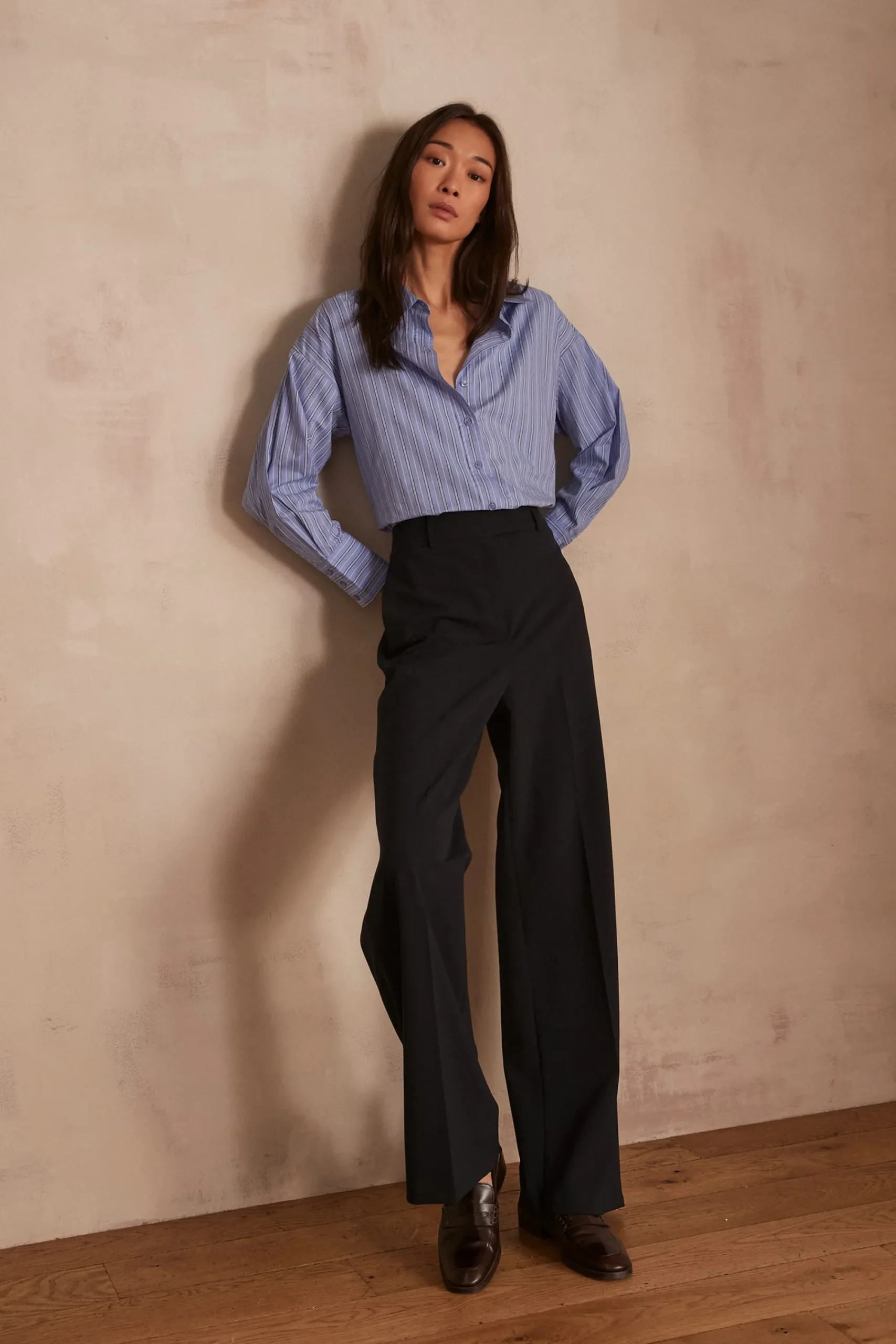 Maison 123 Pantalons De Tailleur|Pantalons Larges>Pantalon LAYLA MARINE