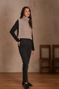 Maison 123 Jeans We Care|Les Morphologies En A>Pantalon LOU SLIM NOIR