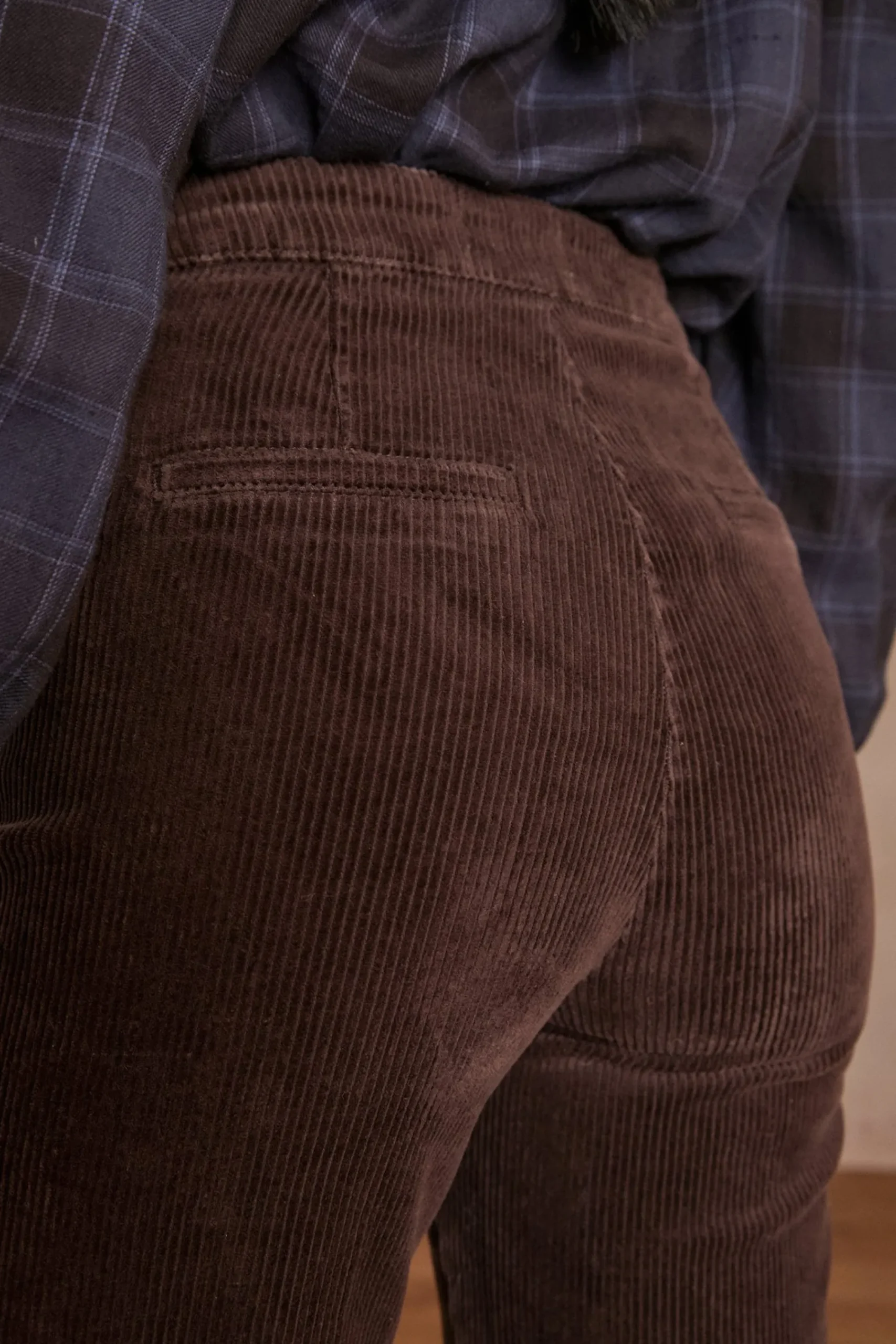Maison 123 Pantalons Larges|Pantalons En Velours>Pantalon OXAN CHOCOLAT