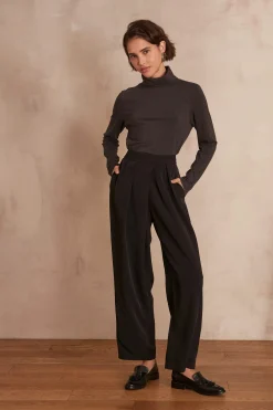 Maison 123 Pantalons De Tailleur|Pantalons Fluides>Pantalon PREPPY NOIR
