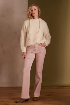 Maison 123 Pantalons Larges|Pantalons En Velours>Pantalon unisexe GABY MAUVE PALE