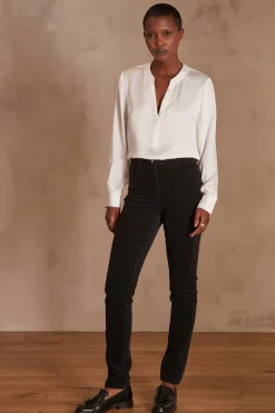 Maison 123 Pantalons Noirs|Pantalons En Velours>Pantalon VANNY NOIR