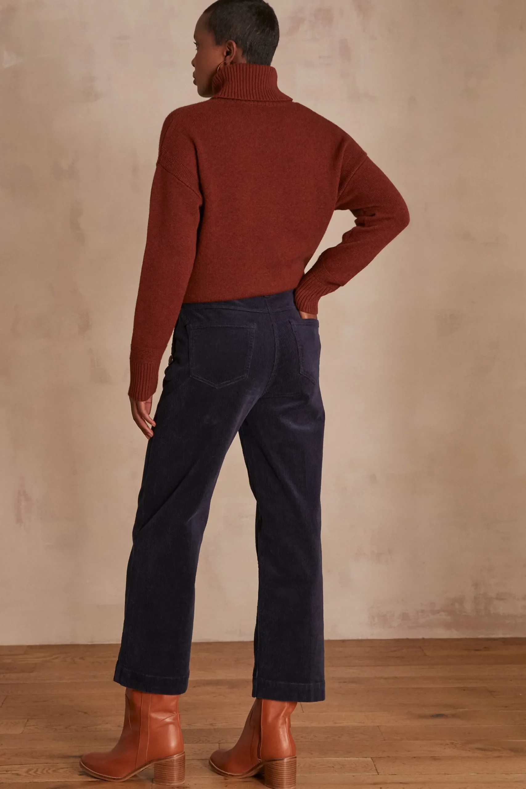 Maison 123 Pantalons Larges|Pantalons En Velours>Pantalon velours MOSS ENCRE