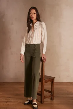 Maison 123 Jeans We Care|Jeans Taille Haute>Pantalon wideleg OXAN KAKI
