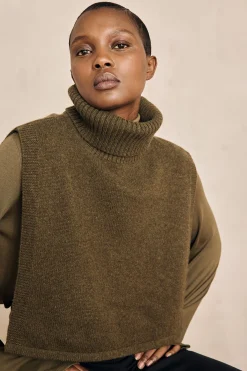 Maison 123 Echarpes|Cols Et Plastrons>Plastron en laine LOLA OLIVE