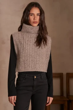 Maison 123 Echarpes|Cols Et Plastrons>Plastron LIVIA TAUPE CLAIR