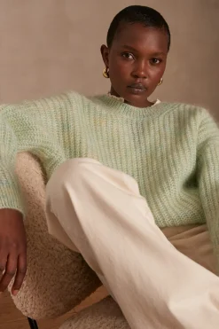 Maison 123 Pulls Col Rond>Pull CLYDE MENTHE