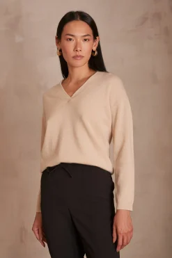 Maison 123 Pulls En Cachemire>Pull en cachemire ADELIE BIS BEIGE