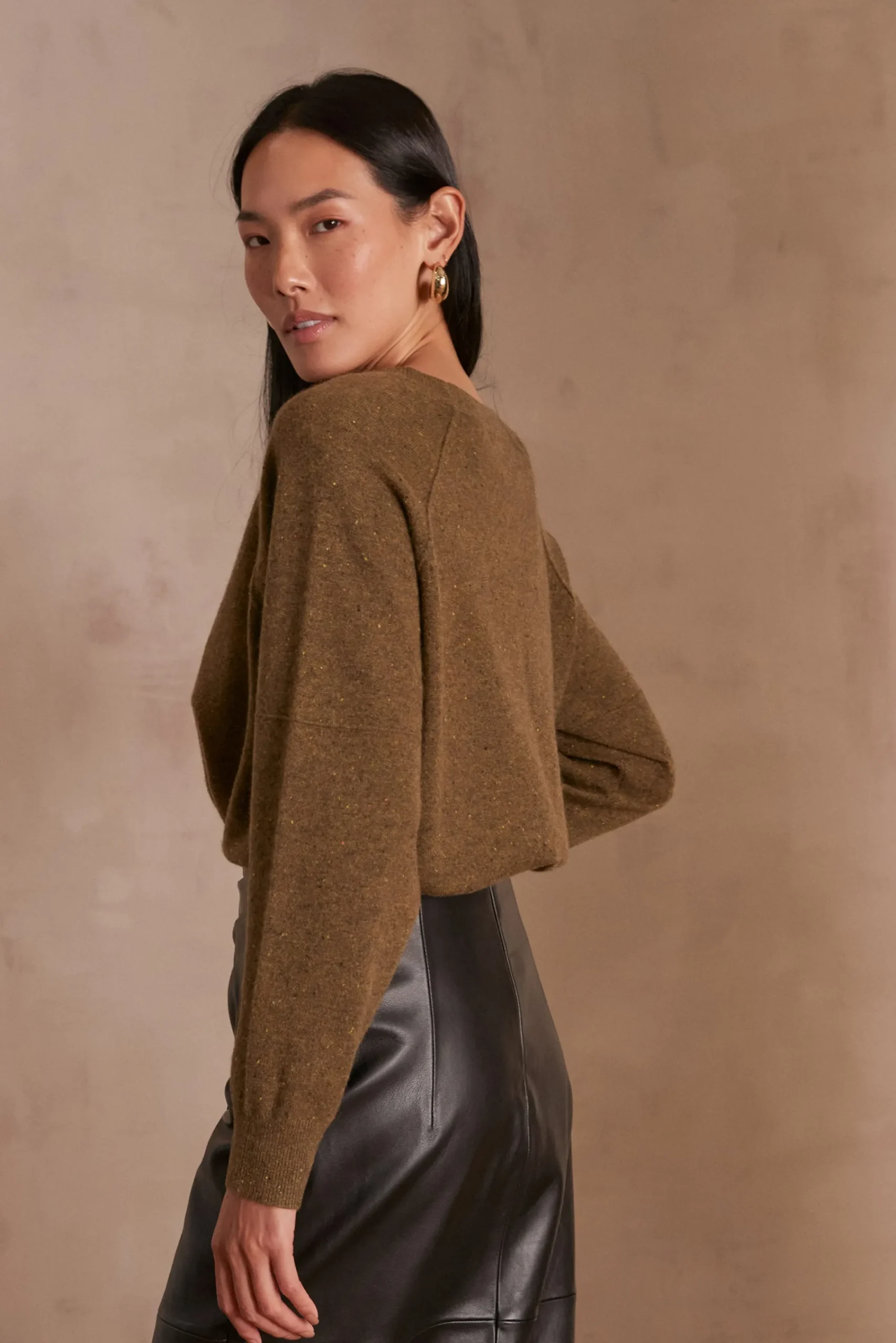 Maison 123 Pulls En Cachemire>Pull en cachemire ARY BIS OLIVE