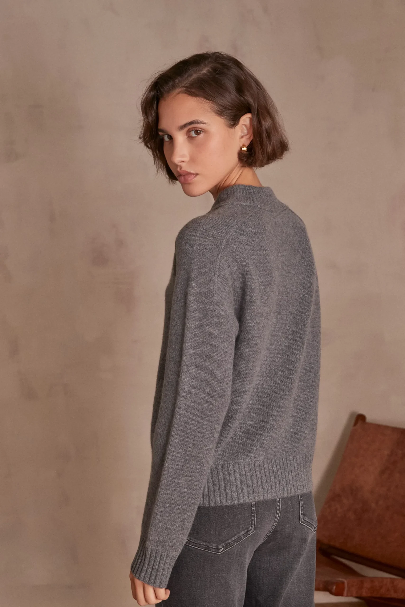 Maison 123 Pulls En Cachemire>Pull en cachemire CHARLES ANTHRACITE