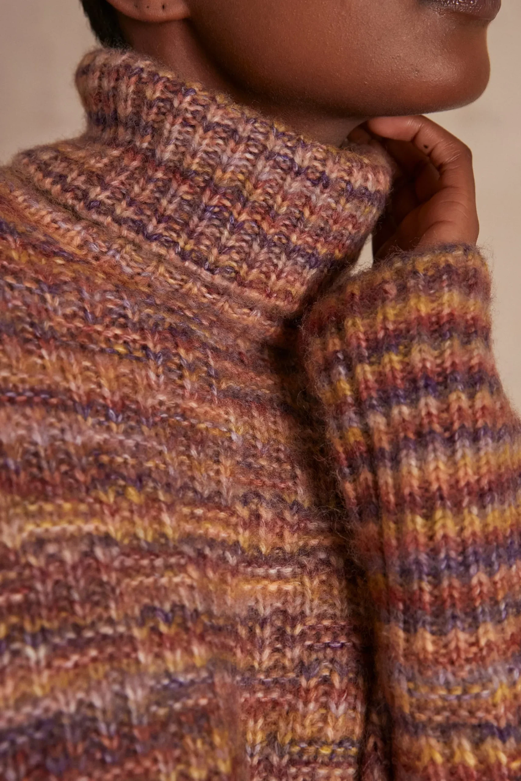 Maison 123 Pulls À Col Roulé>Pull en laine CAROLINA BORDEAUX