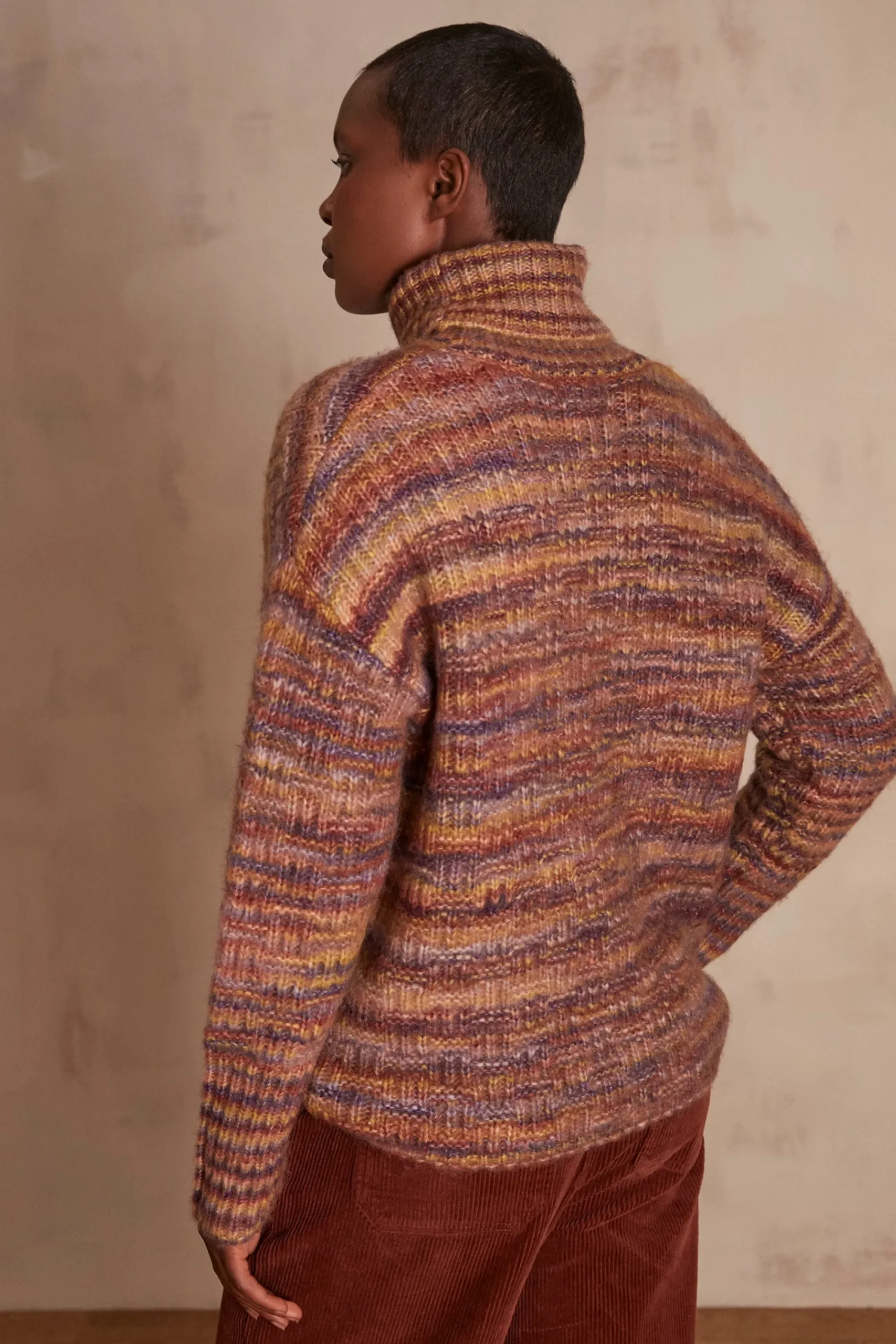 Maison 123 Pulls À Col Roulé>Pull en laine CAROLINA BORDEAUX