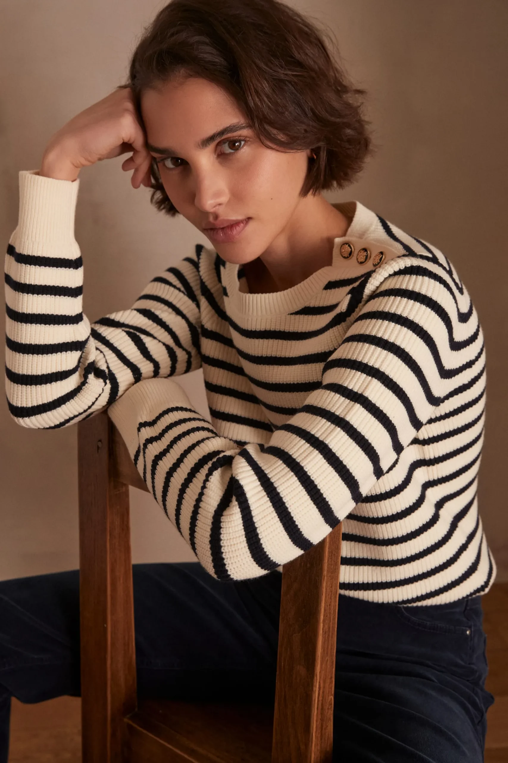 Maison 123 Pulls Col Rond|Marinières>Pull SAM MARINE