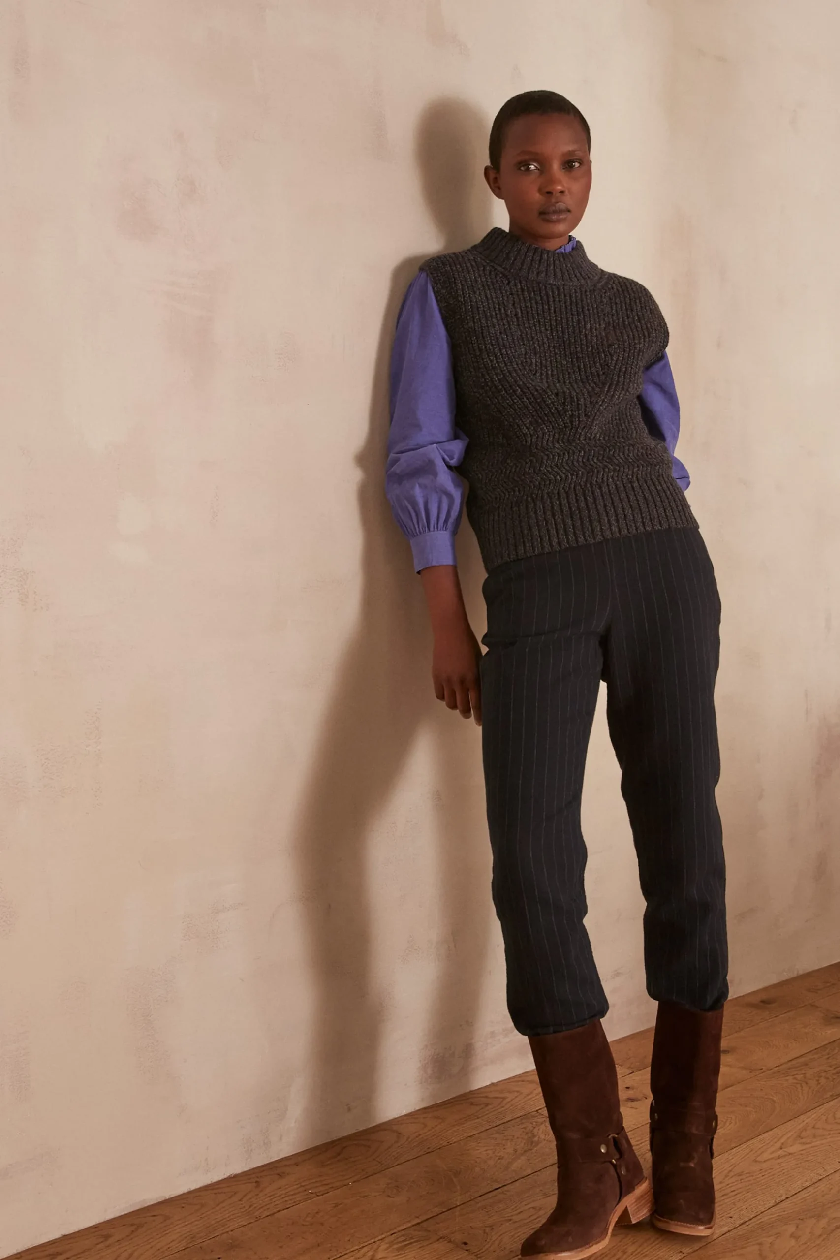 Maison 123 Pulls Sans Manches>Pull sans manches CESARIO ANTHRACITE