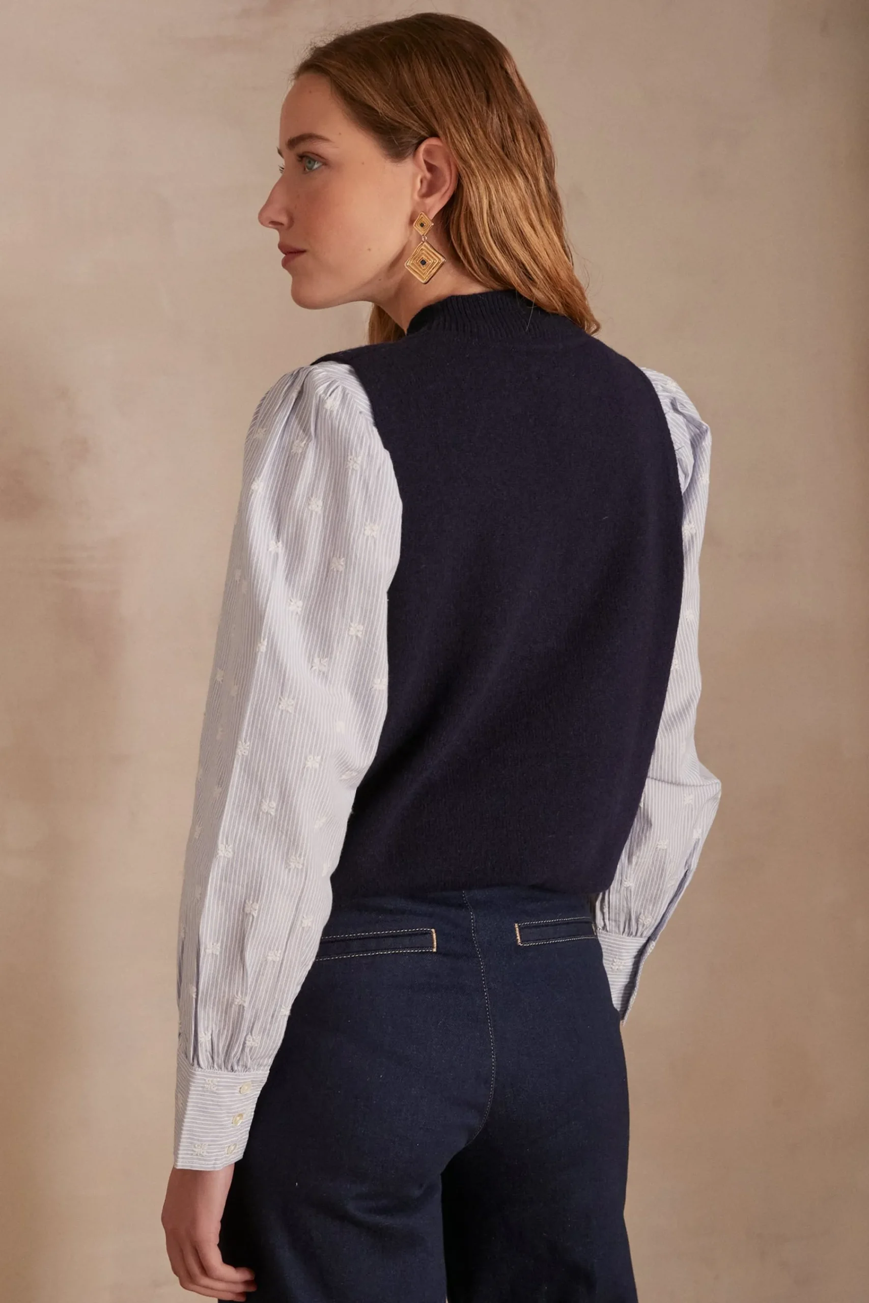 Maison 123 Pulls Sans Manches>Pull sans manches en laine ARISTIDE ENCRE