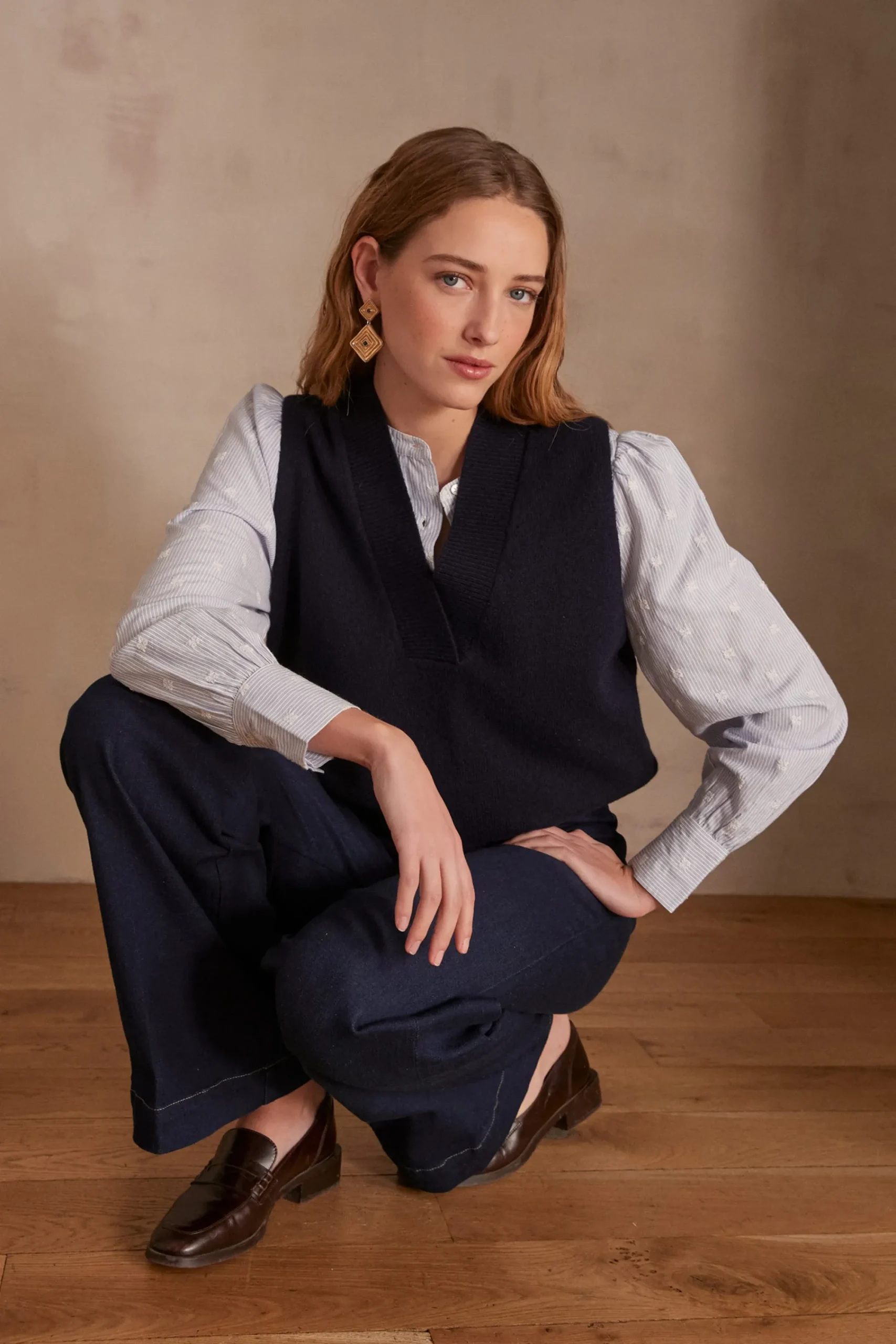 Maison 123 Pulls Sans Manches>Pull sans manches en laine ARISTIDE ENCRE