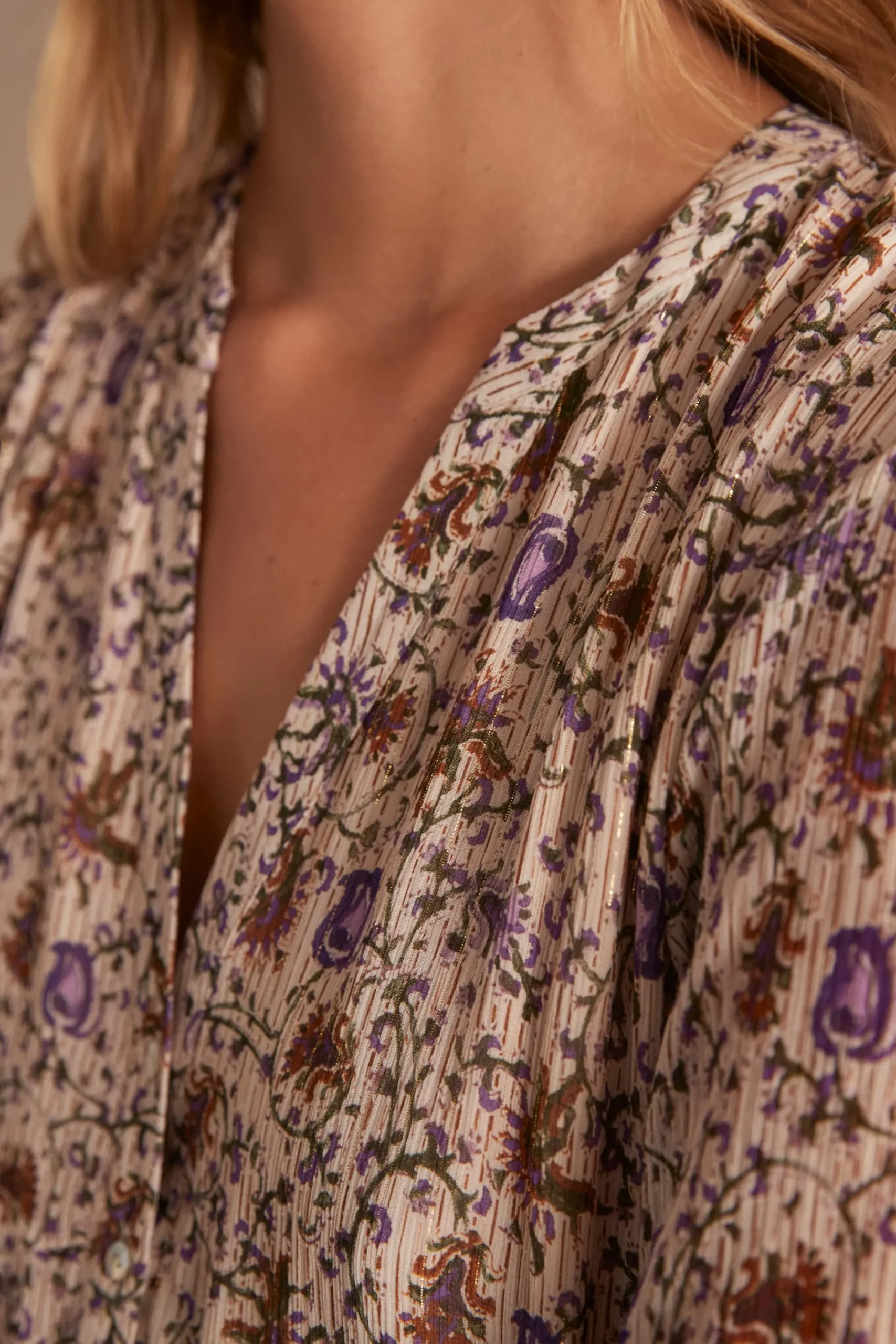 Maison 123 Robes Courtes|Robes Imprimées>Robe ALBANE NATUREL