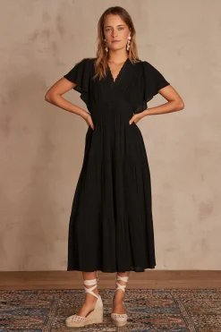 Maison 123 Robes Longues|Robes Noires>Robe CAMILLE NOIR