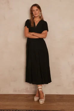 Maison 123 Robes Longues|Robes Noires>Robe CAMILLE NOIR
