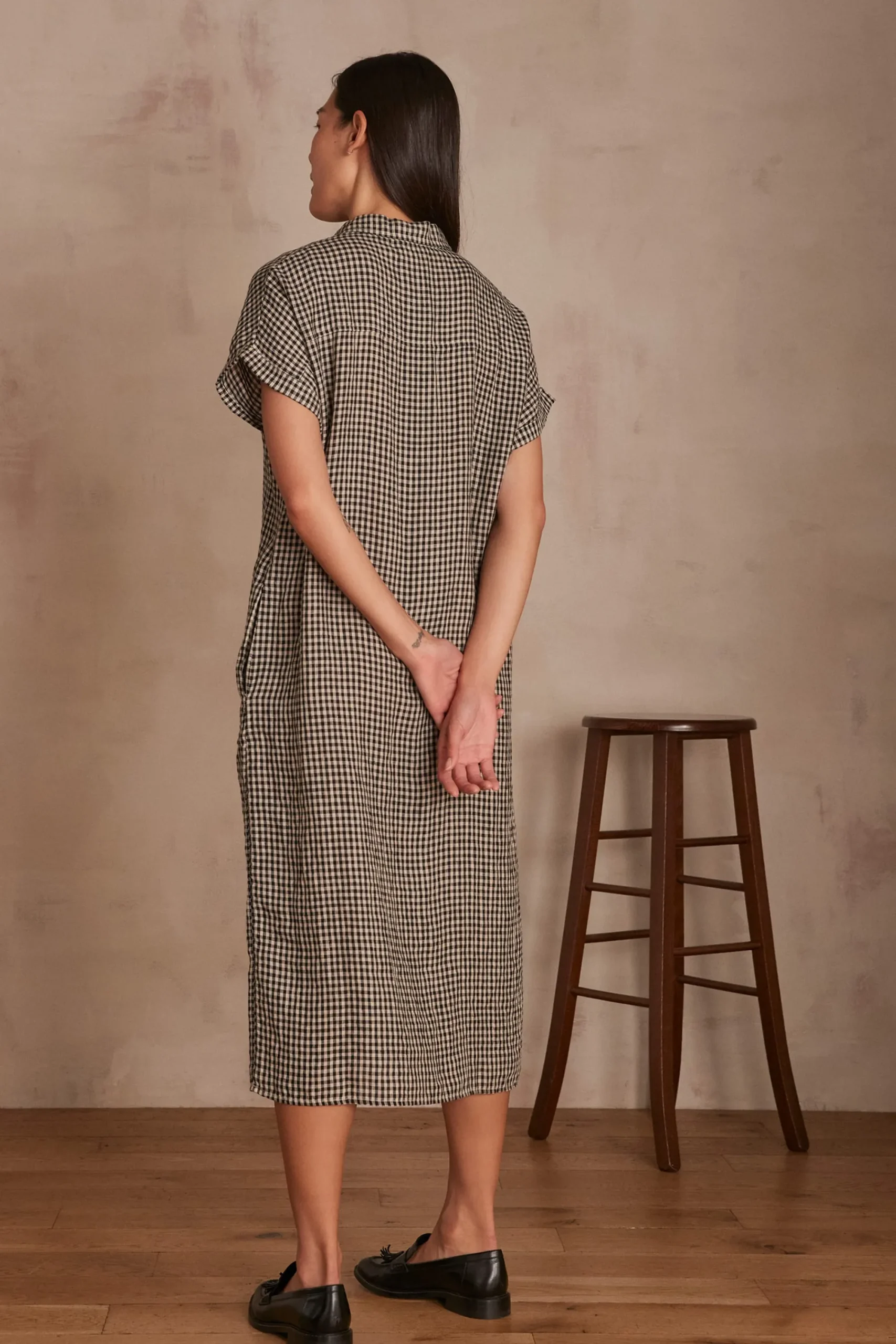 Maison 123 Robes Longues|Robes Noires>Robe chemise Malou NOIR