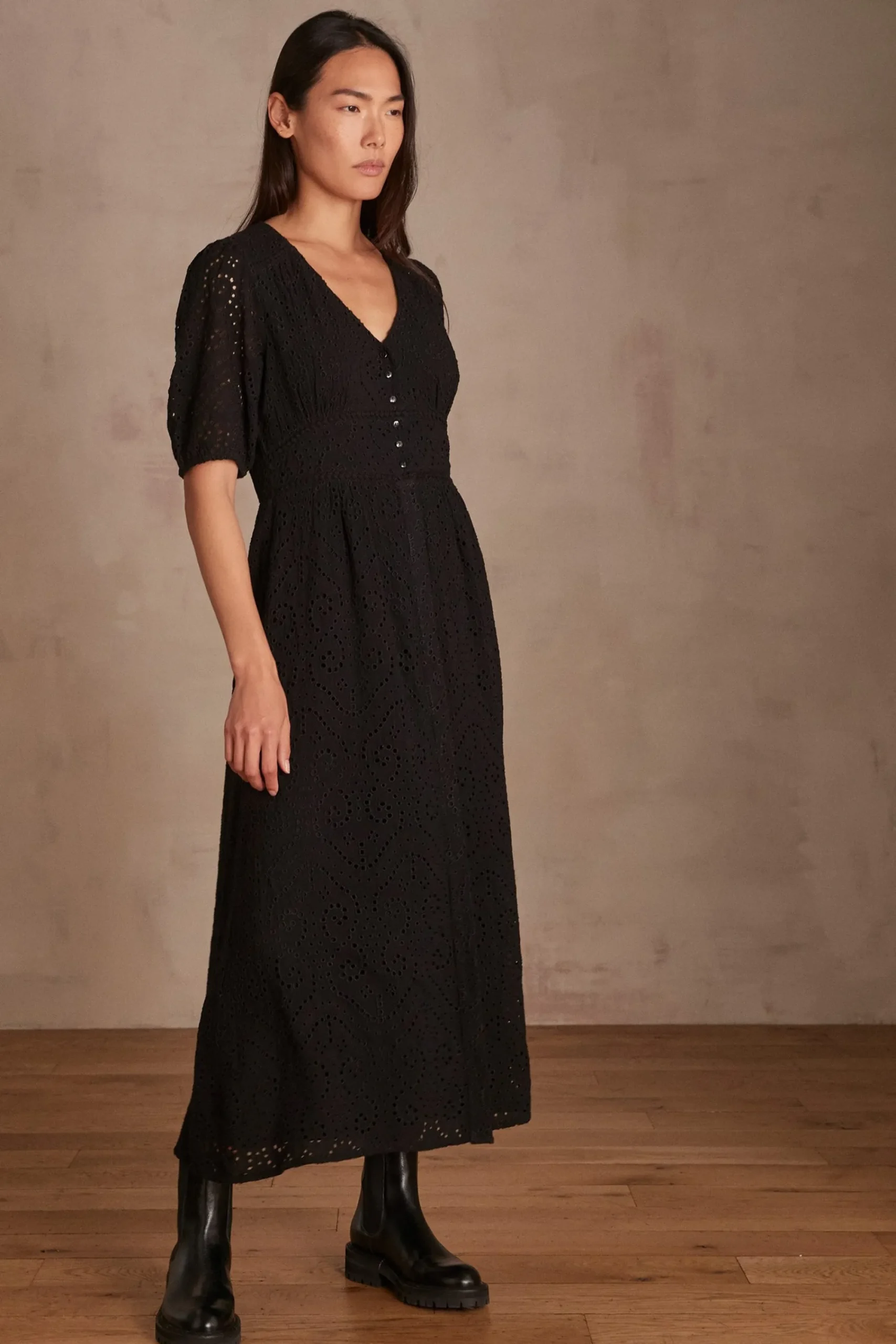 Maison 123 Robes Longues|Robes Noires>Robe Geordina NOIR