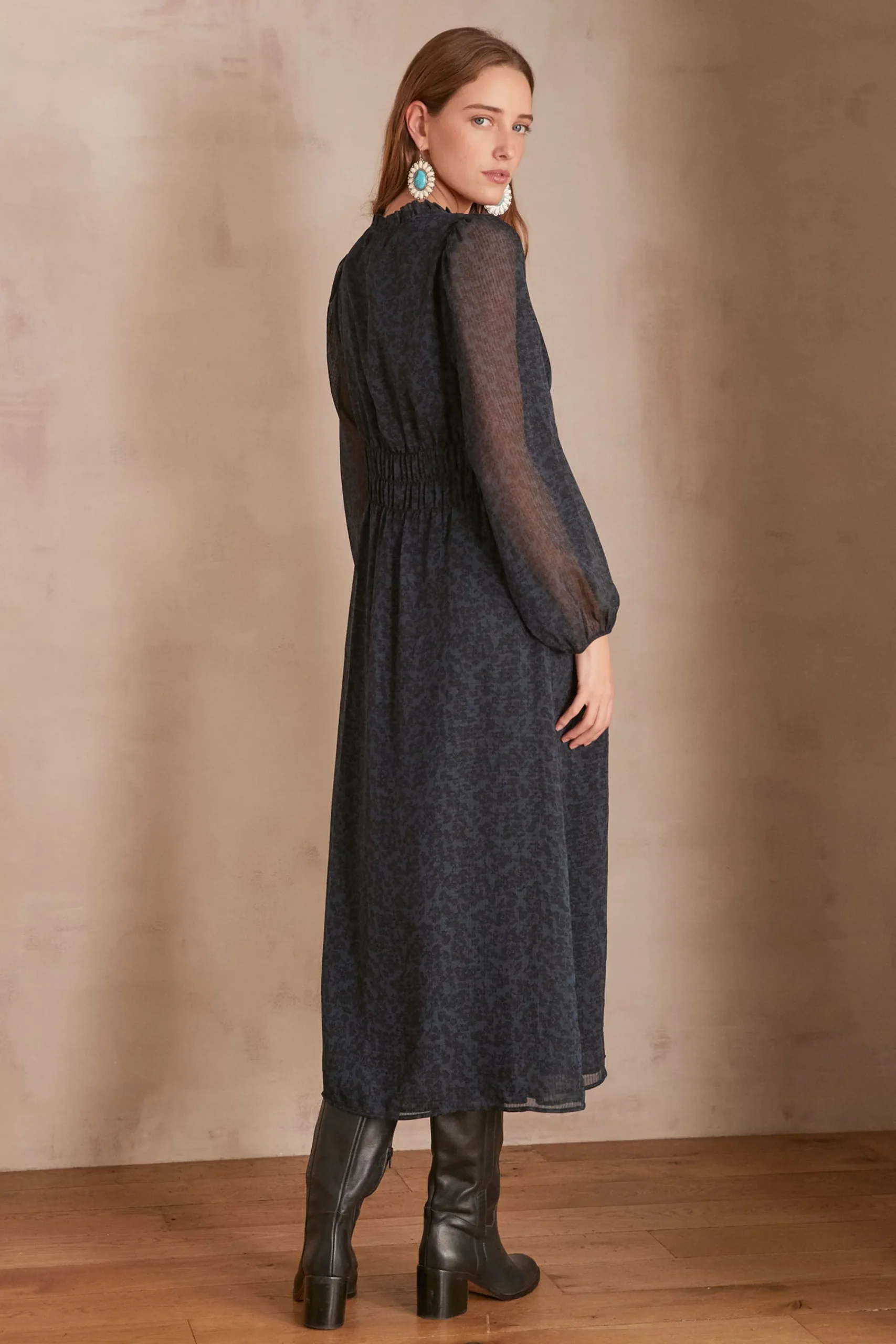 Maison 123 Robes Longues|Robes Imprimées>Robe LARA MARINE