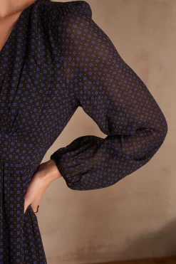 Maison 123 Robes Longues|Robes Imprimées>Robe LAURIANE MARINE