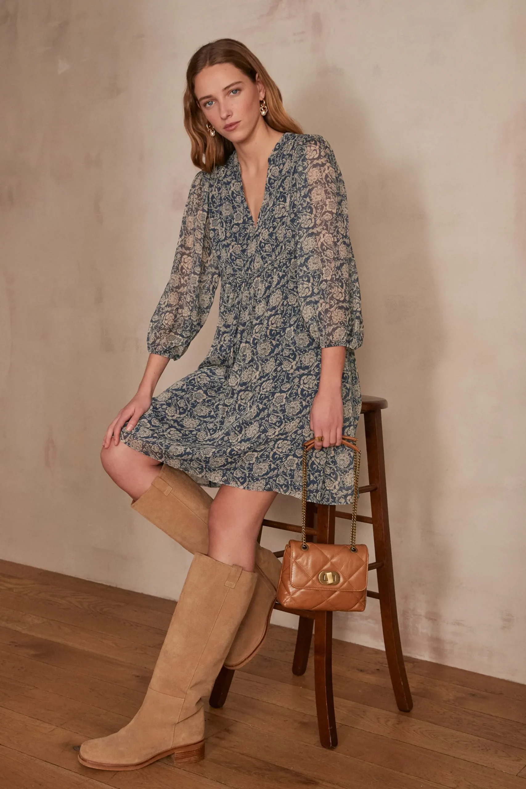 Maison 123 Robes Imprimées|Robes Bohèmes>Robe LIA MARINE
