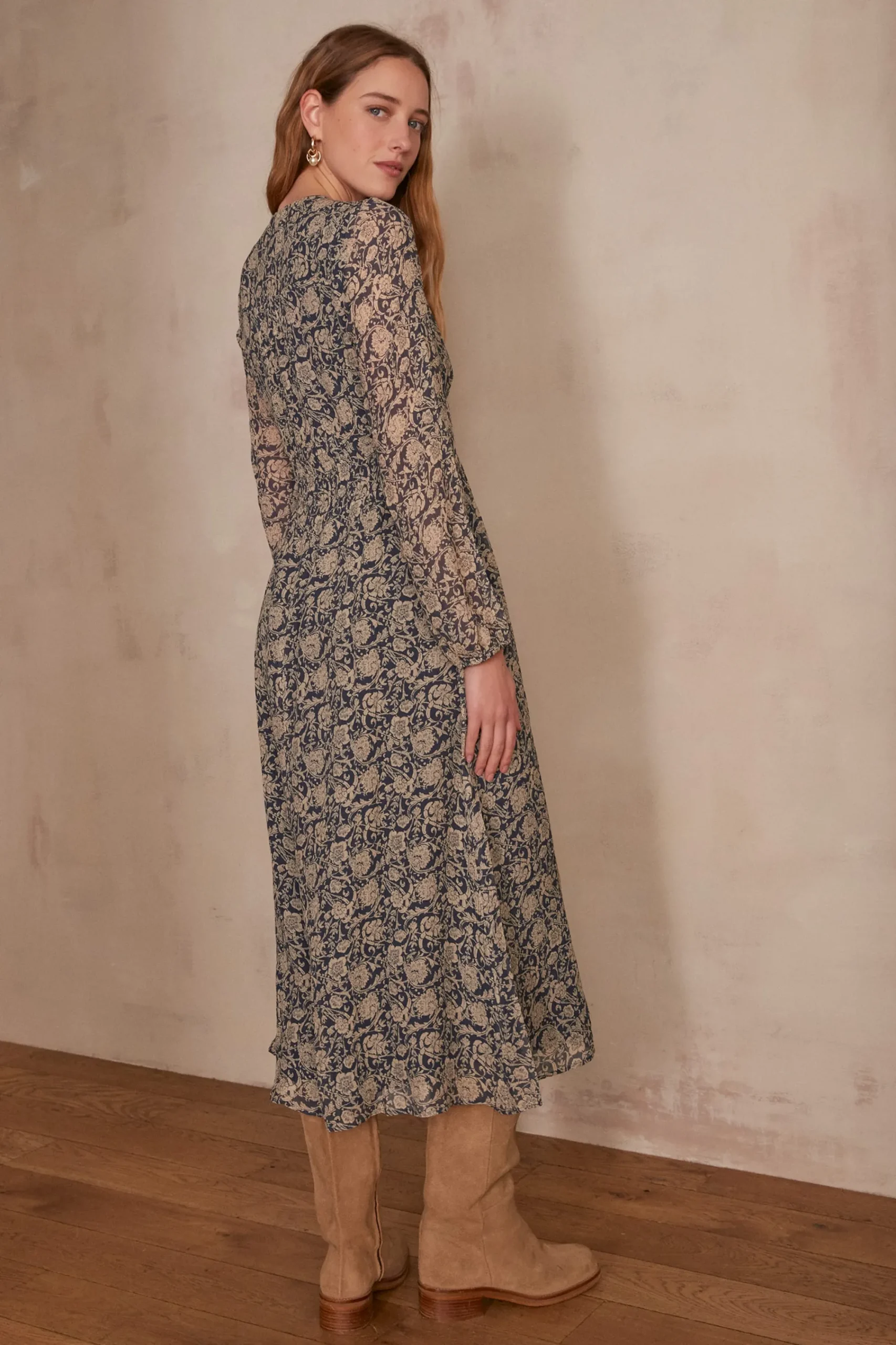 Maison 123 Robes Longues|Robes Imprimées>Robe LIANA MARINE
