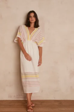 Maison 123 Robes Longues|Robes Imprimées>ROBE MAIA IVOIRE