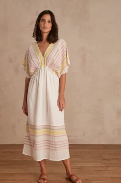 Maison 123 Robes Longues|Robes Imprimées>ROBE MAIA IVOIRE