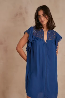 Maison 123 Robes Courtes|Robes Colorées>ROBE MARGOT BLEU ROI