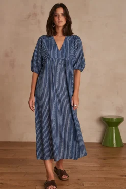 Maison 123 Robes Longues|Robes Imprimées>ROBE MARTE BLEU ROI